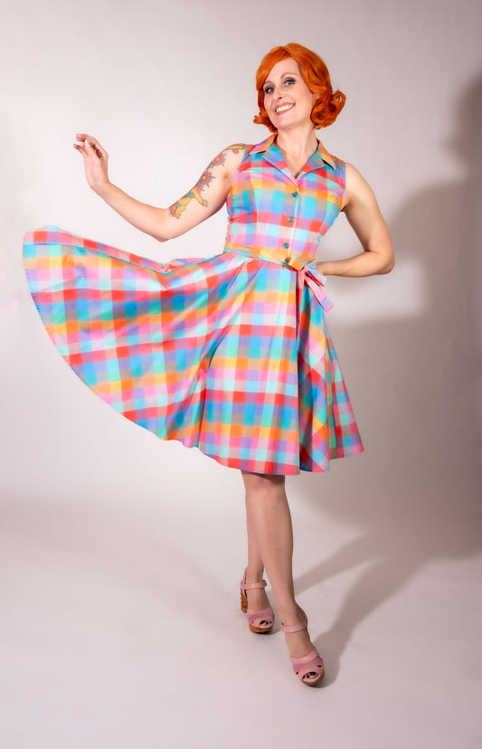 PRE-ORDER Staci Dress, Rainbow Sherbet