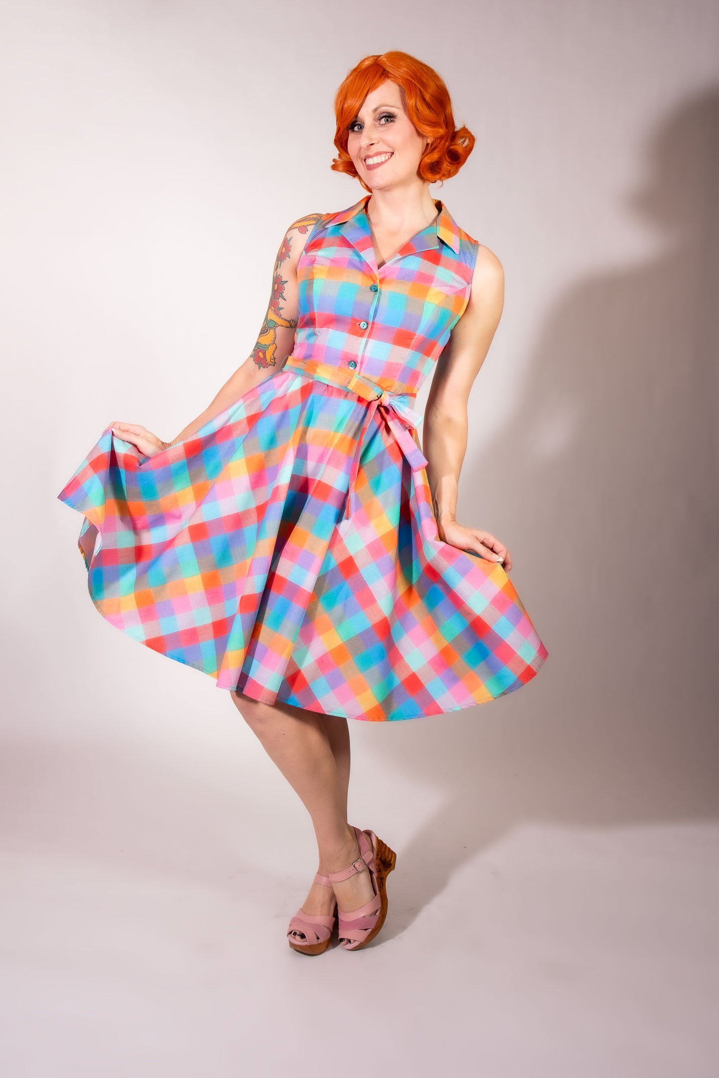 Staci Dress- Rainbow Sherbet - Heart of Haute