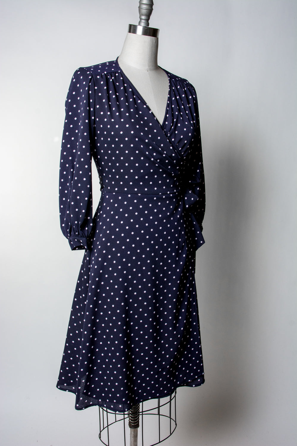 Rita Dress- Navy Dot