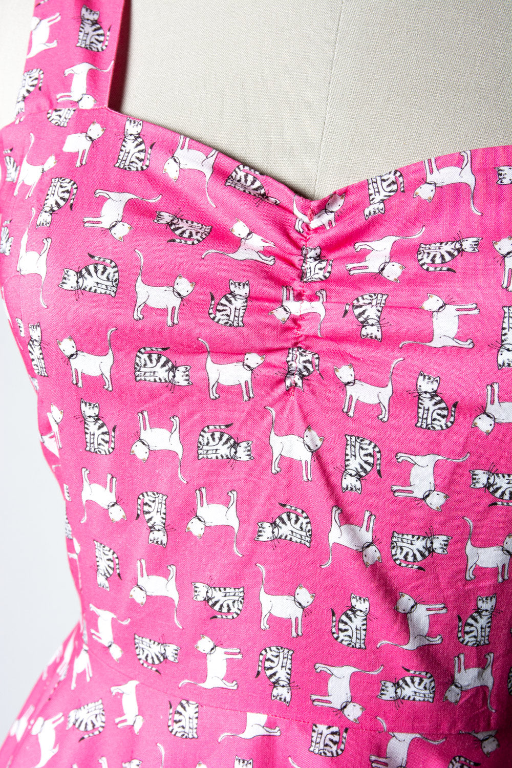 Sarah Swing Dress- Pink Kitties *sale