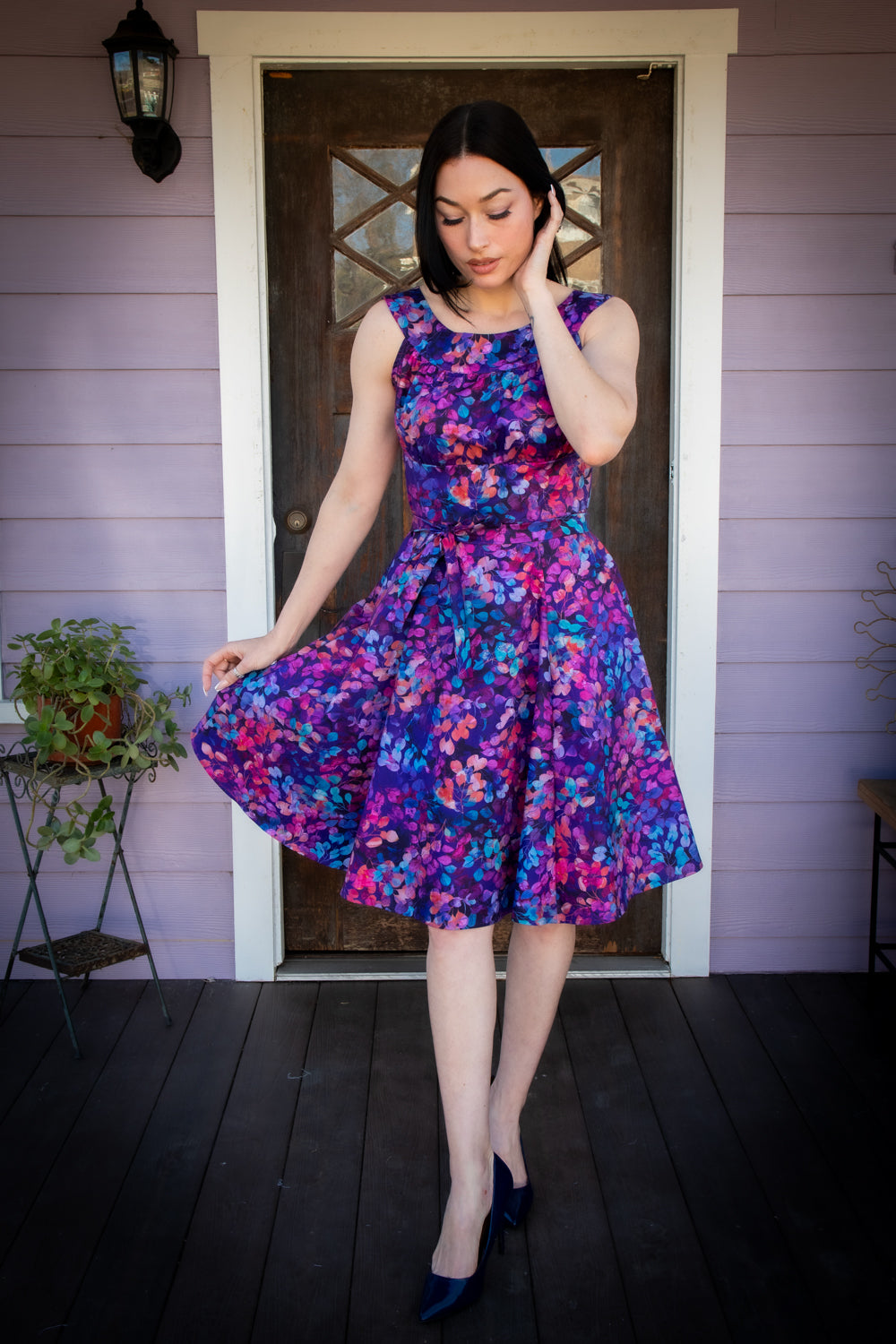 Amanda Dress - Vibrant Leaves