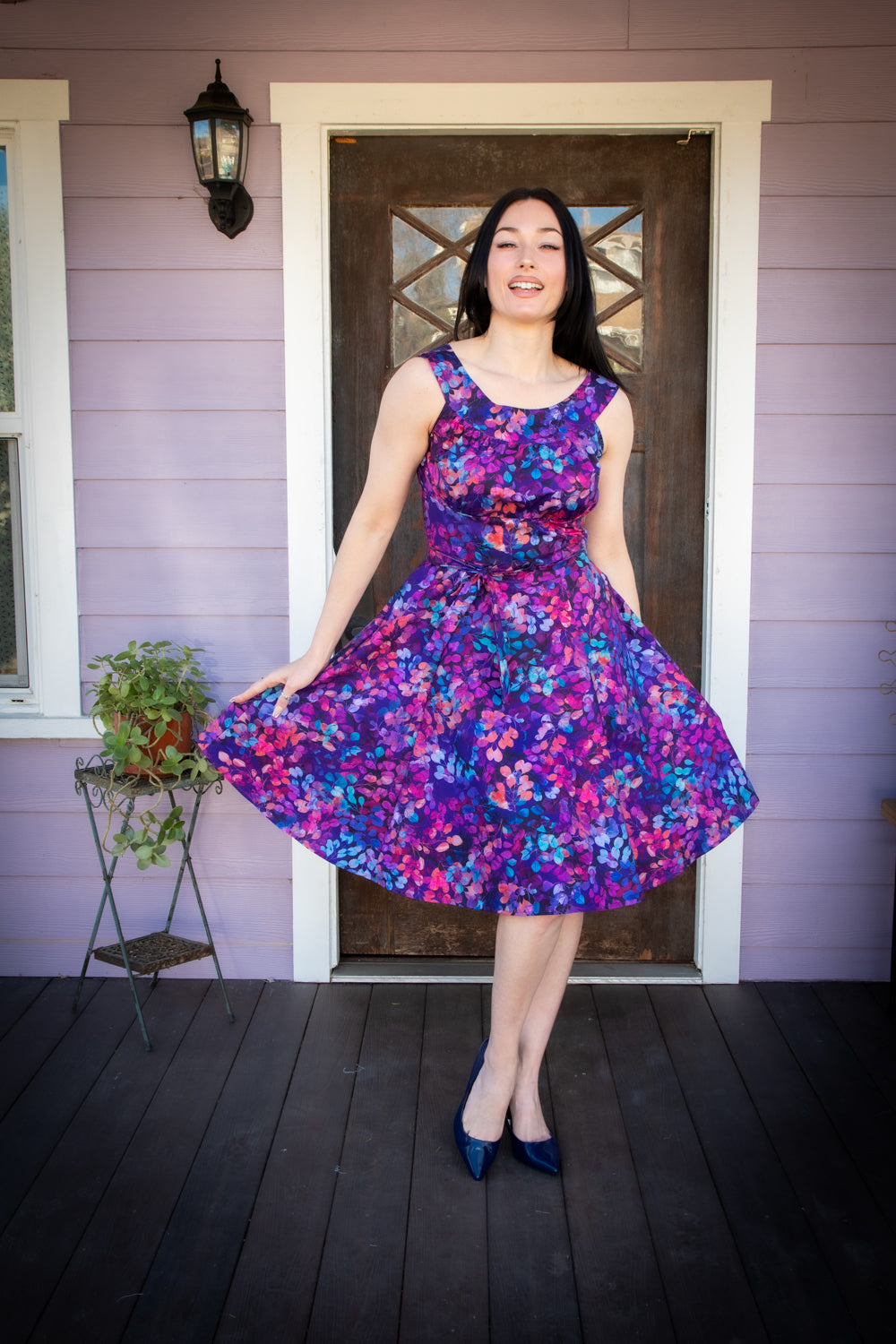 Amanda Dress - Vibrant Leaves