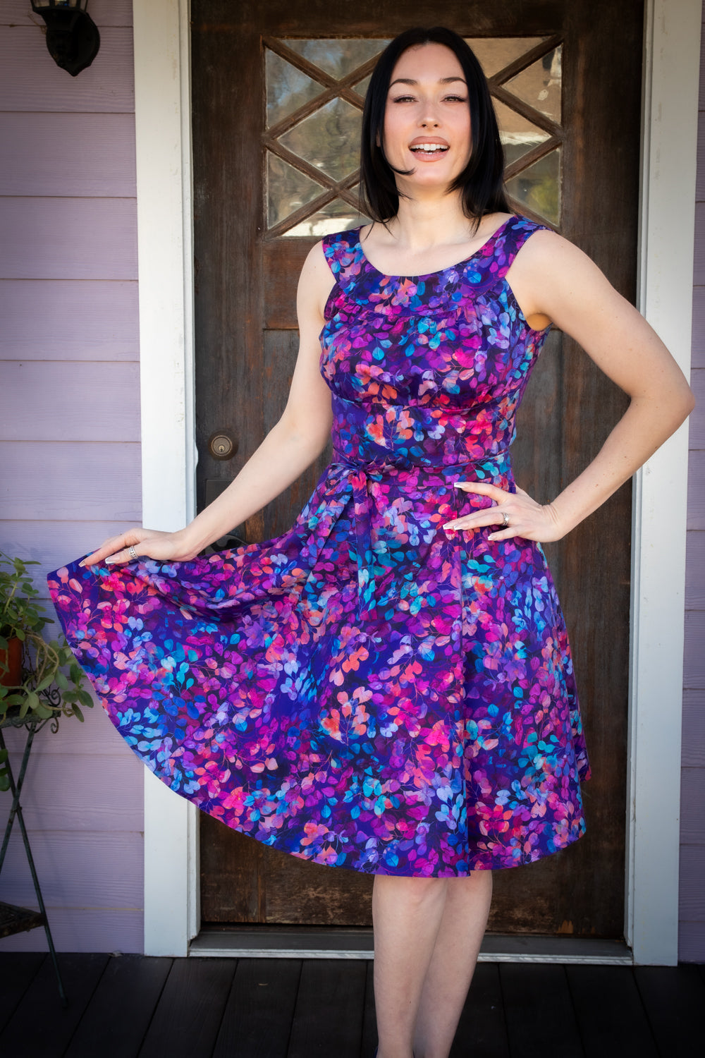 Amanda Dress - Vibrant Leaves