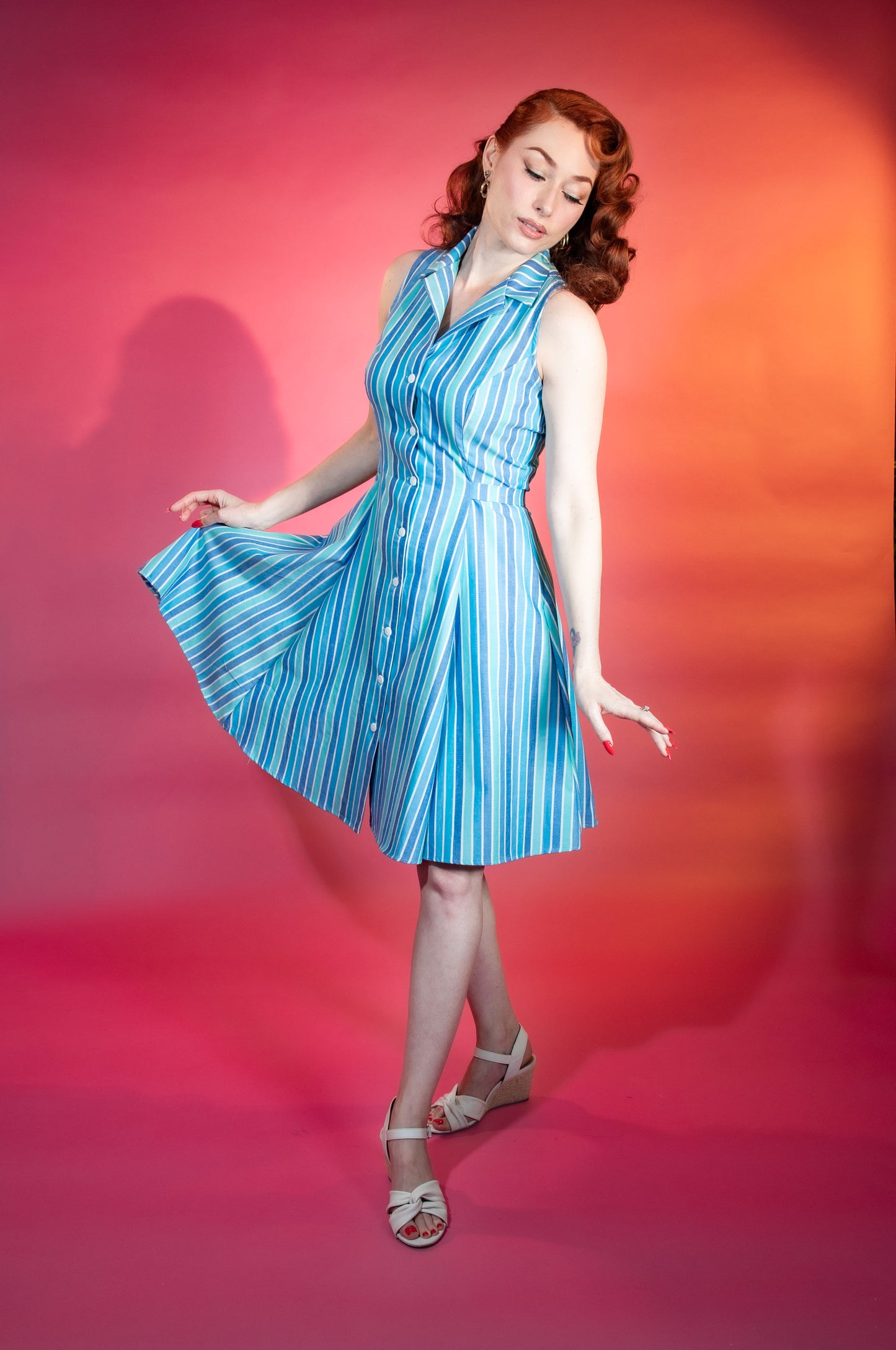 Betty Lou Dress - Dapper Stripe