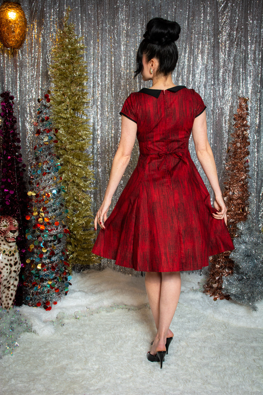 Beverly Dress-  Crimson