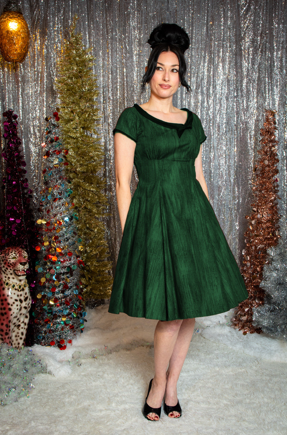 Beverly Dress-  Evergreen