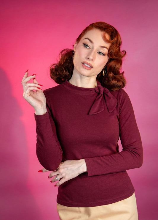 Iris Top - Burgundy