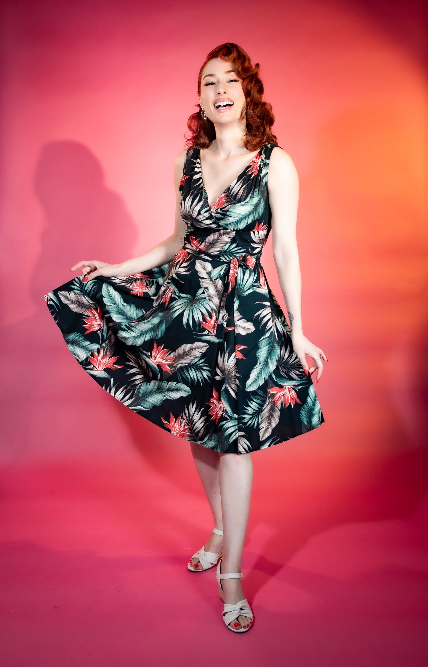 Marie Dress - Bird of Paradise, Black