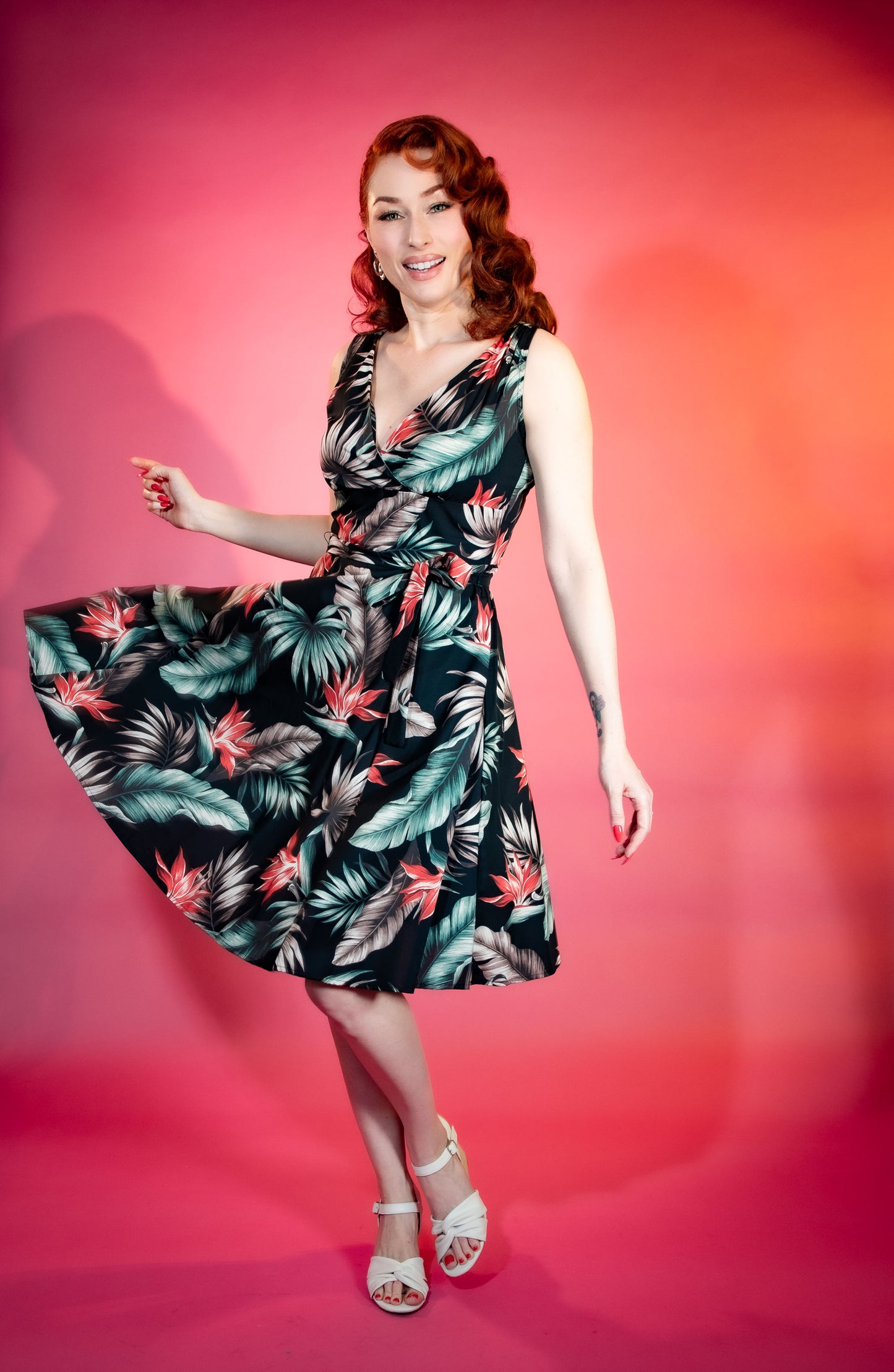 Marie Dress - Bird of Paradise, Black