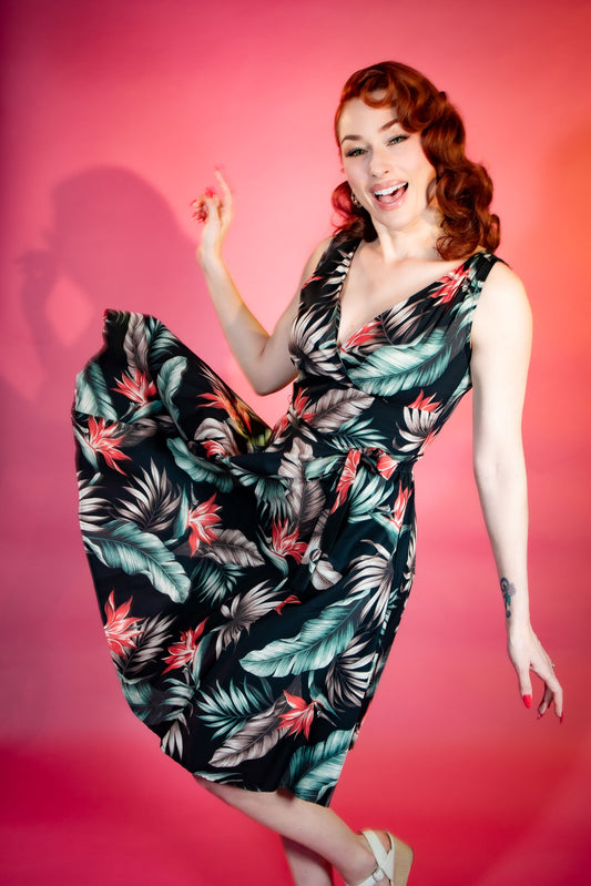 Marie Dress - Bird of Paradise, Black