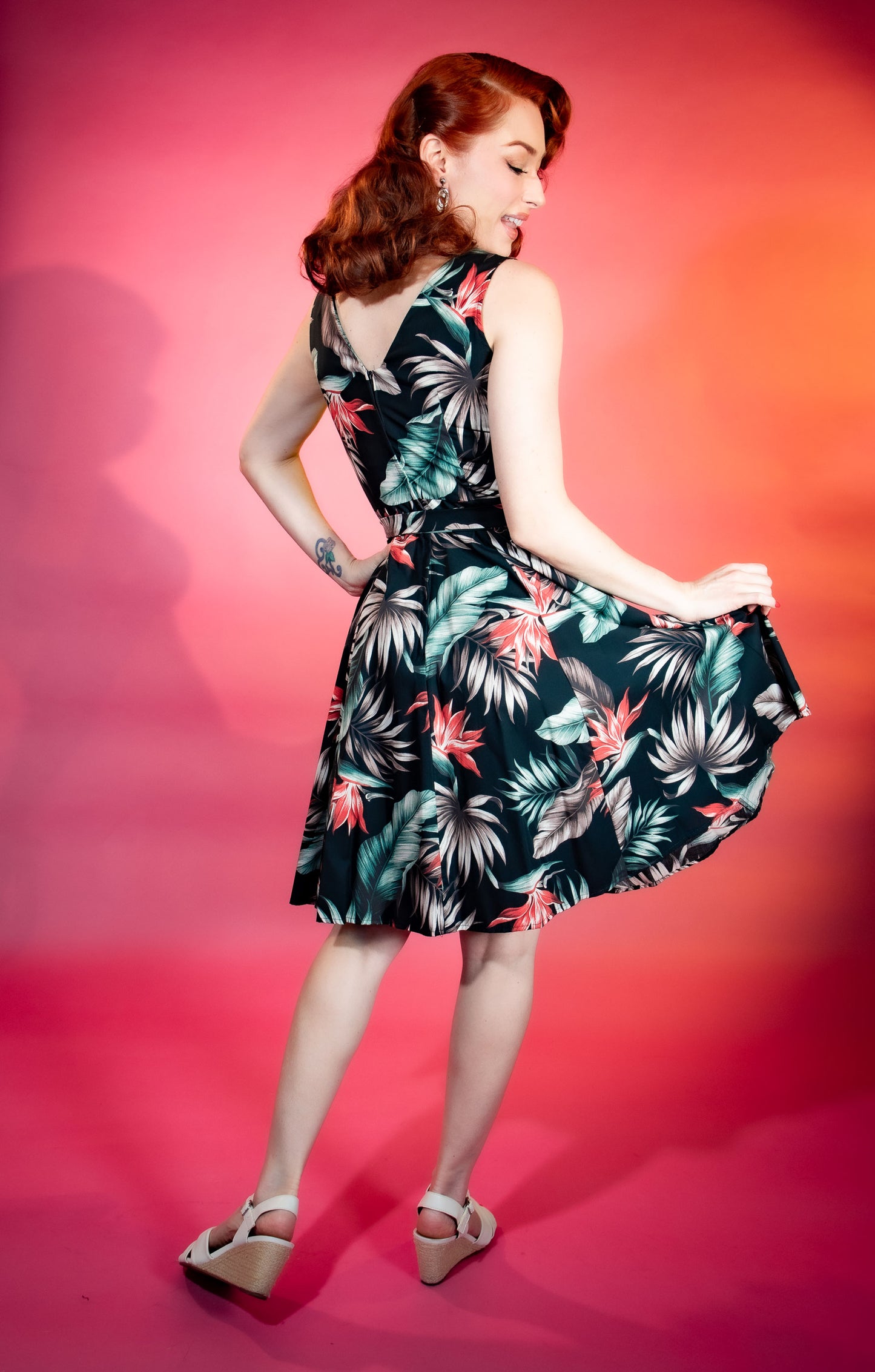 Marie Dress - Bird of Paradise, Black