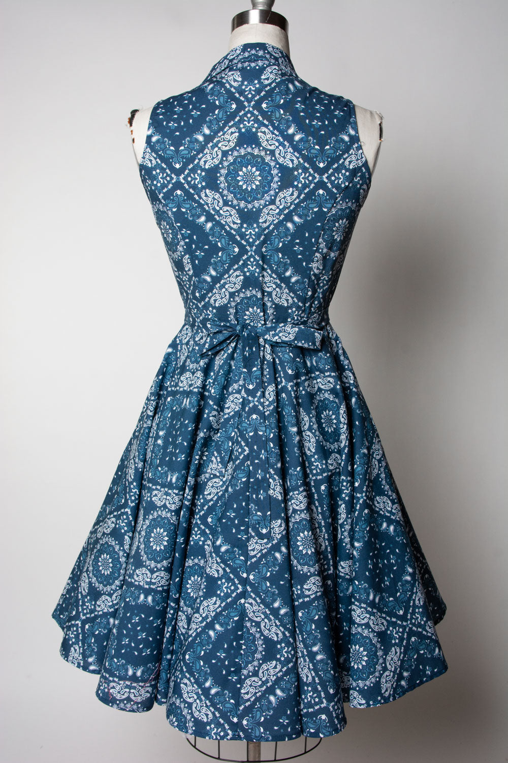 Staci Dress- Bandana, Blue
