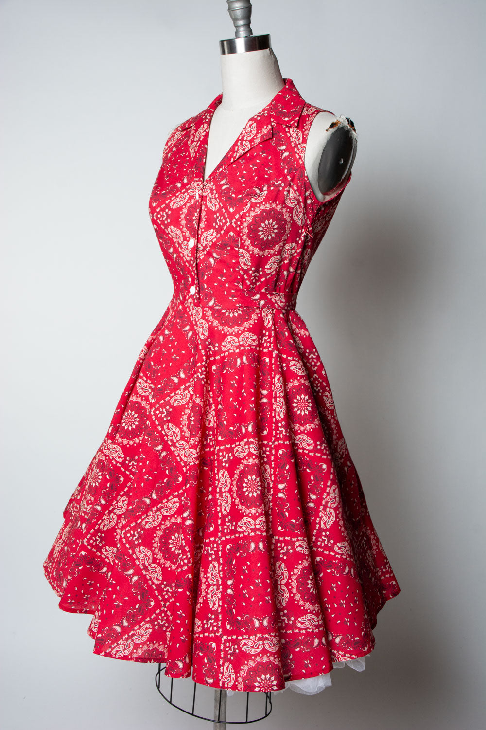 Staci Dress- Bandana, Red