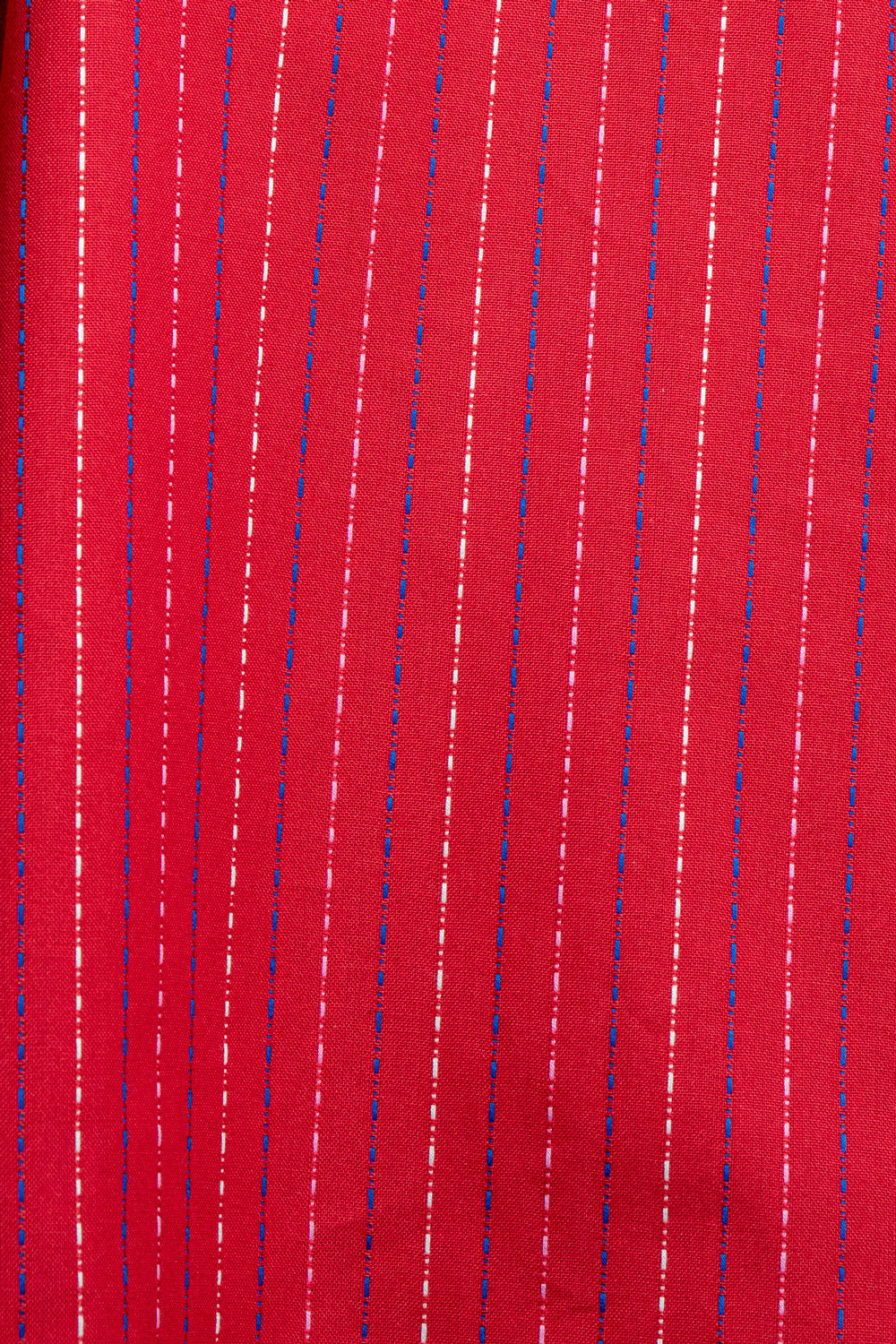 Stitch Stripe, Red- Swatch detail of material