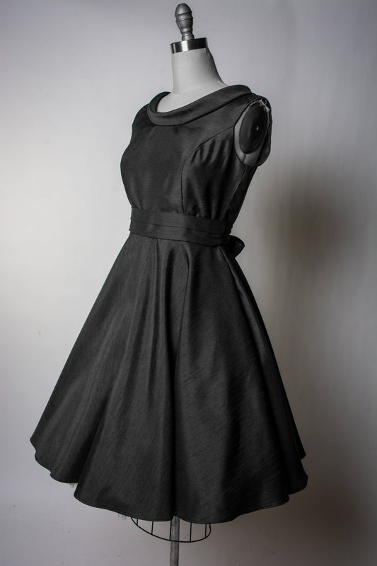 Suzette Dress - Shantung, Black