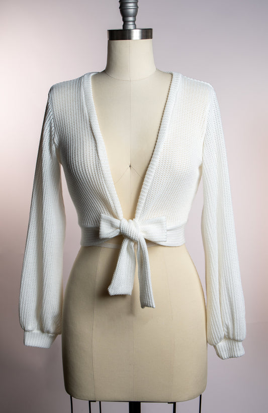 Sweet Grace Sweater - Open Knit, White