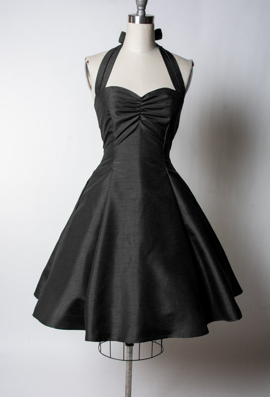 Sweetie Dress- Shantung, Black