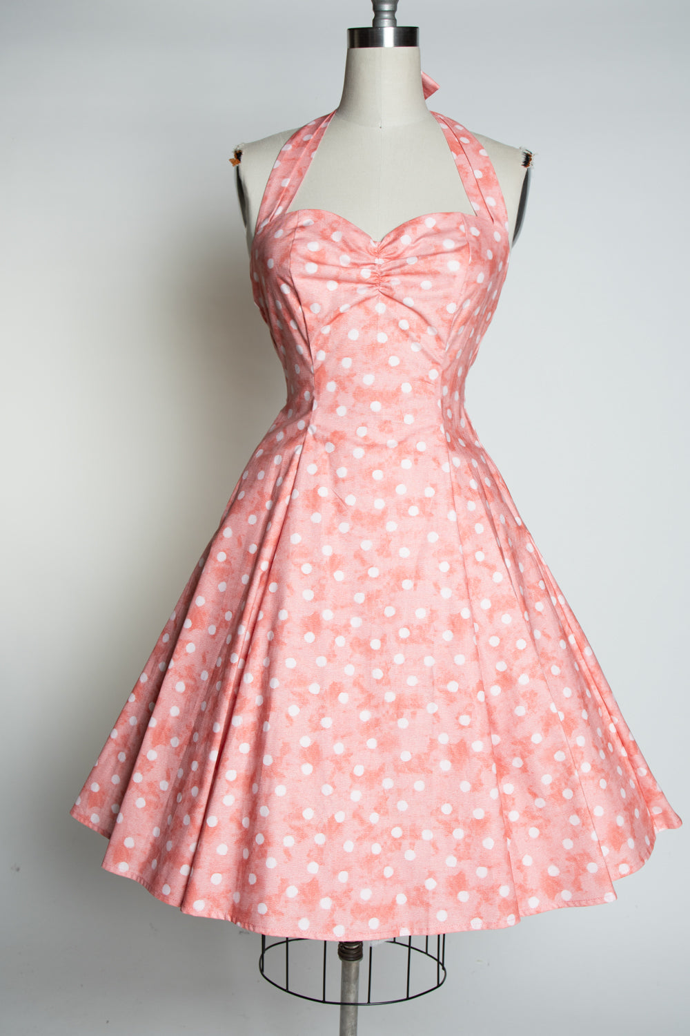 Sweetie Dress - Watercolor Dot, Coral