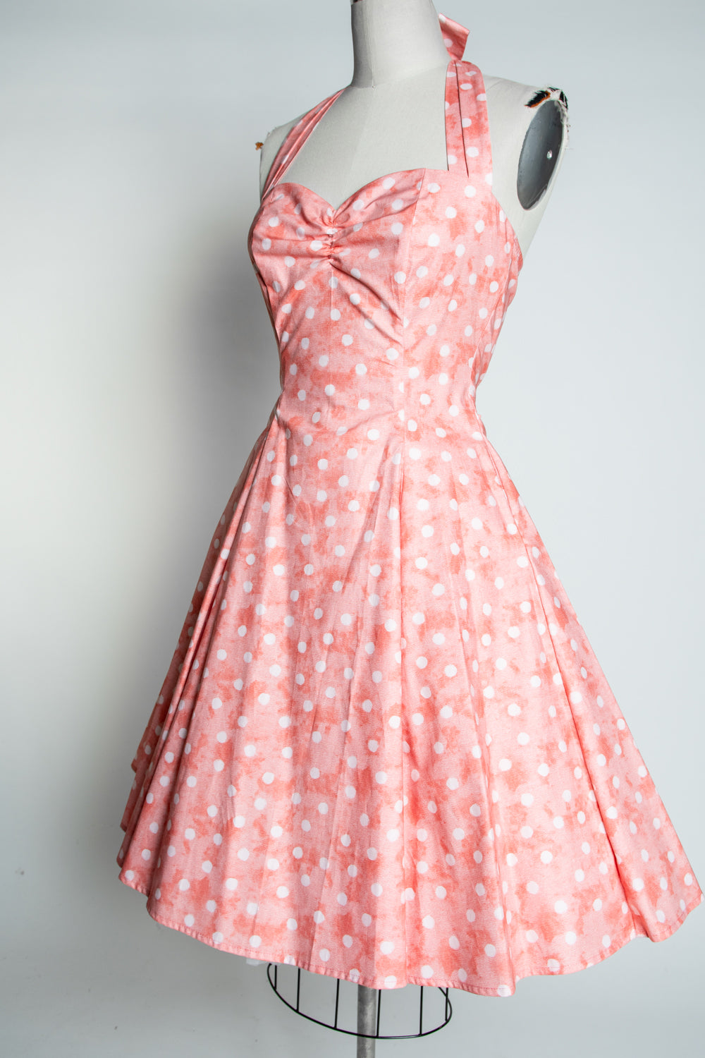 Sweetie Dress - Watercolor Dot, Coral
