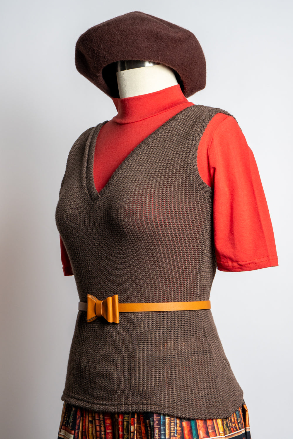 Vivi Vest- Open Knit, Brown