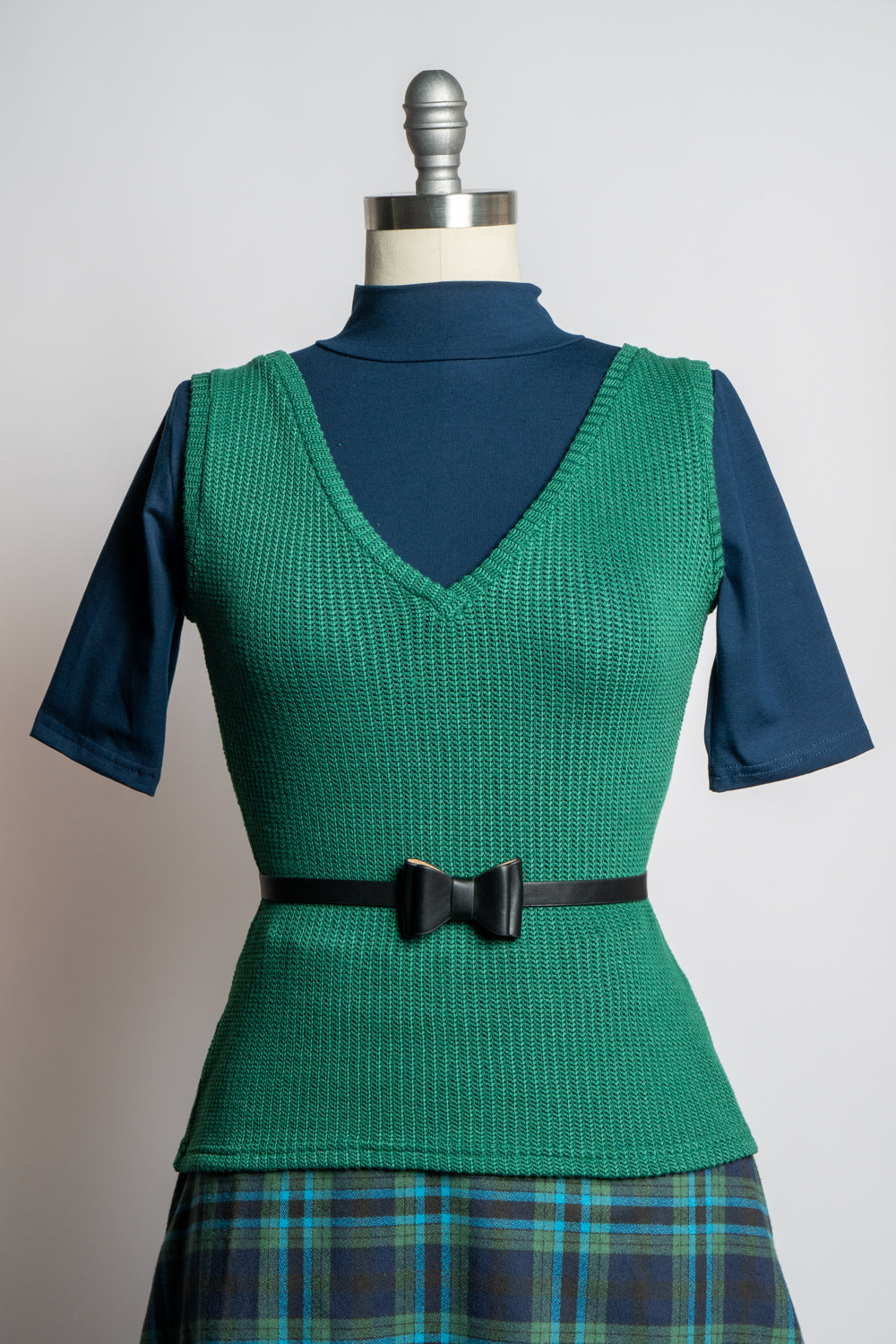 Vivi Vest- Open Knit, Evergreen