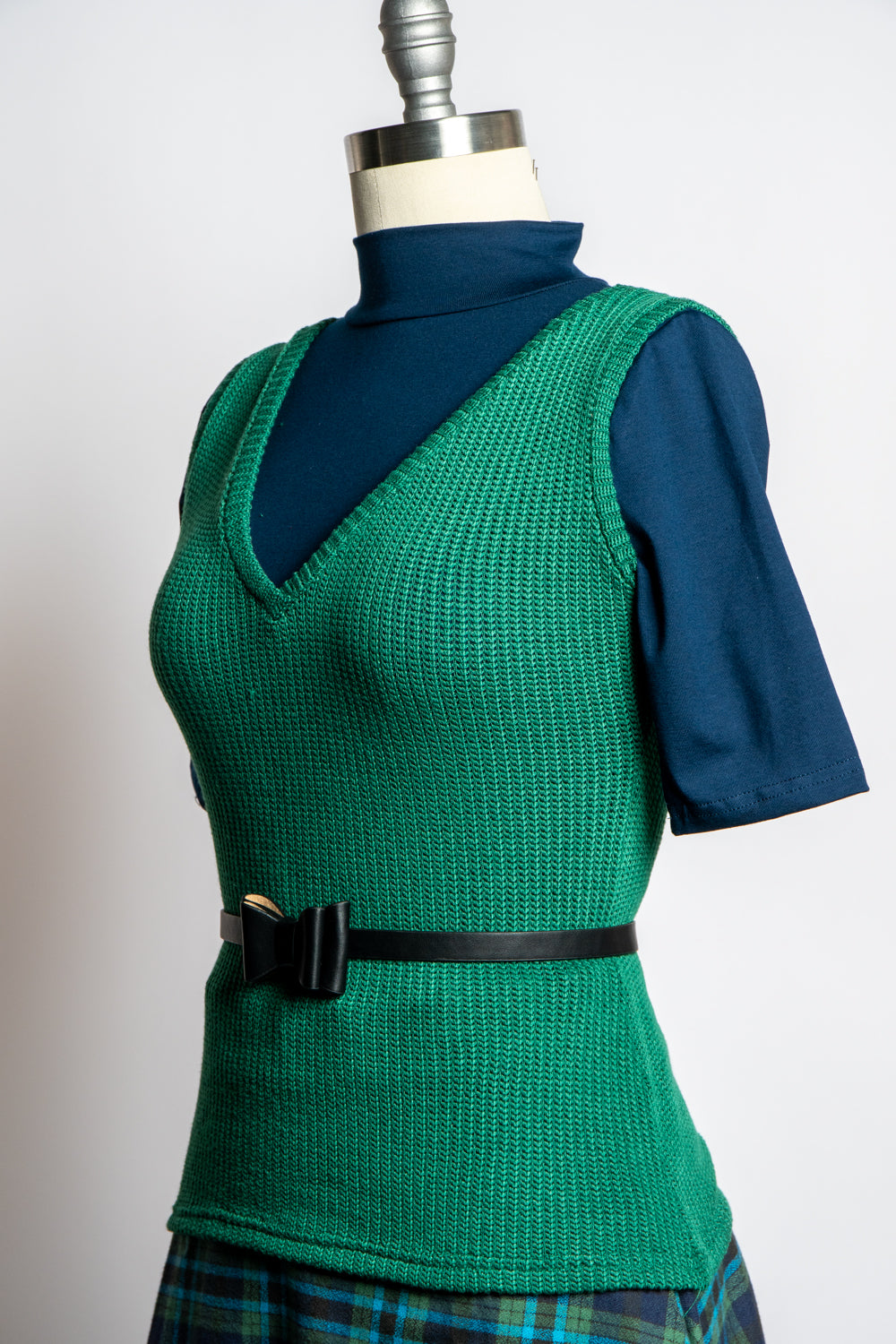 Vivi Vest- Open Knit, Evergreen
