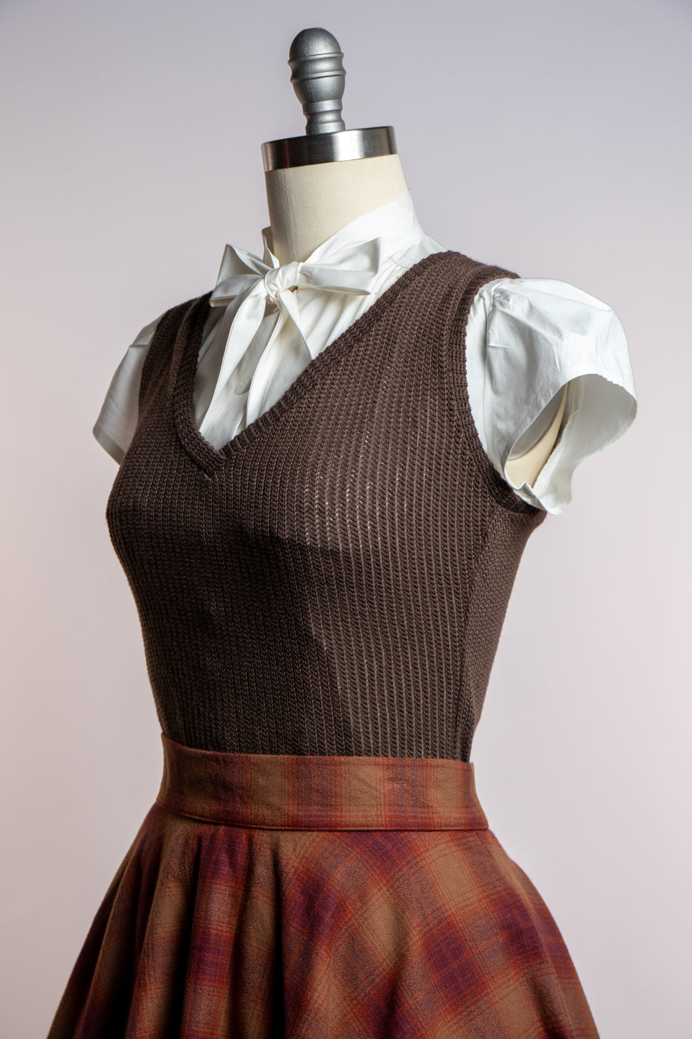 Vivi Vest- Open Knit, Brown