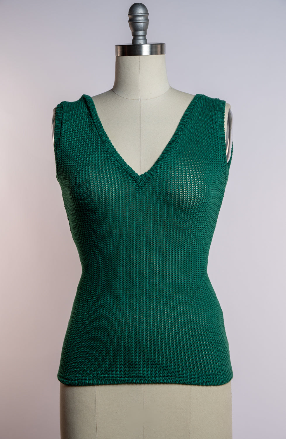 Vivi Vest- Open Knit, Evergreen