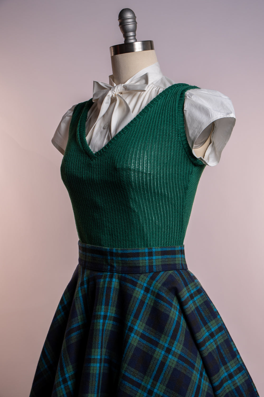 Vivi Vest- Open Knit, Evergreen