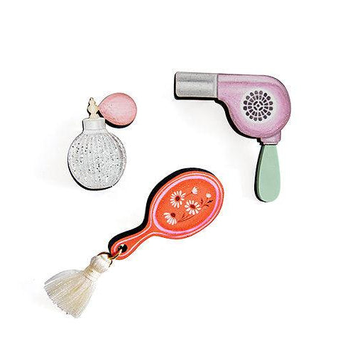 Beauty Supplies Brooches Set of 3 by Laliblue