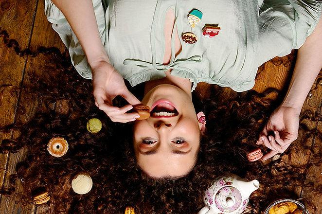 Chocolate Donut Brooch by Laliblue