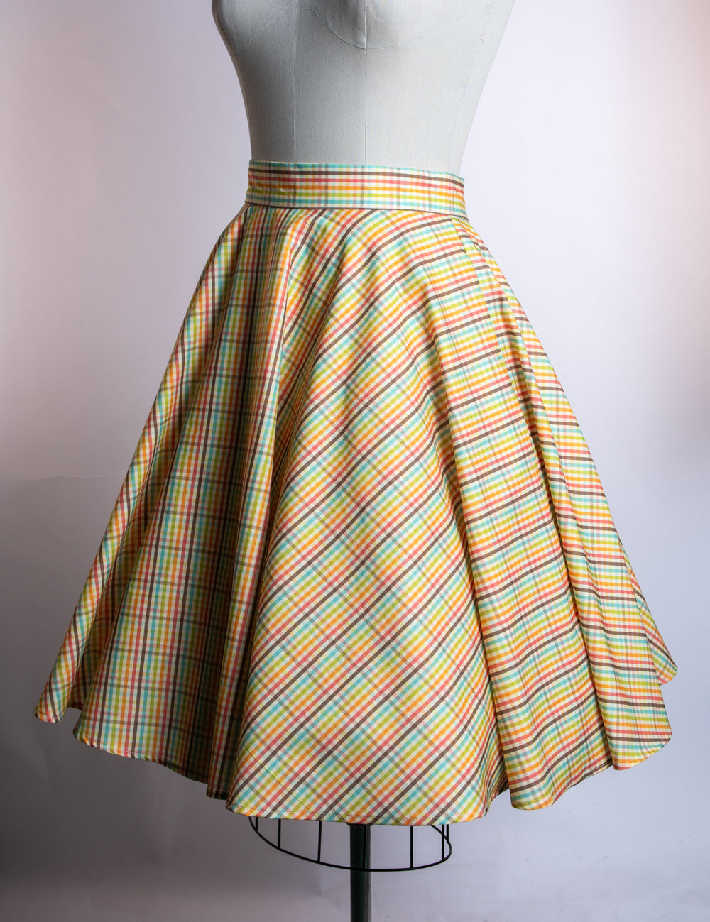 Made-To-Order: Circle Skirt, Vintage Plaid - Heart of Haute
