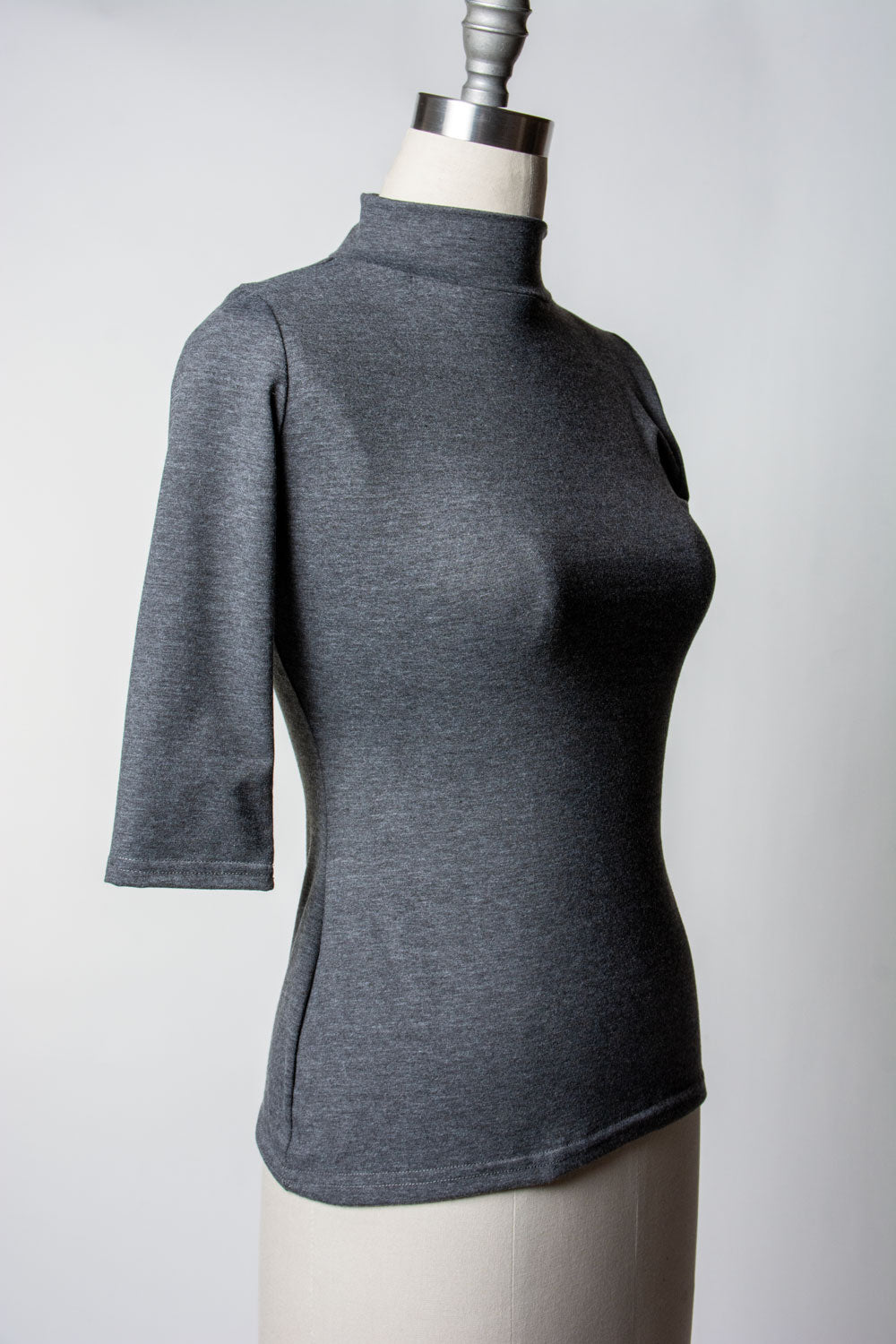 Denise Top 3/4 Sleeve - Charcoal