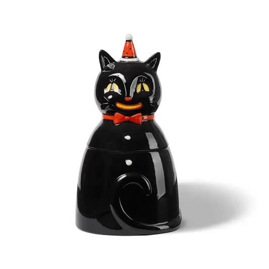 Johanna Parker Jack the Black Cat Cookie Jar - Carnival Cottage