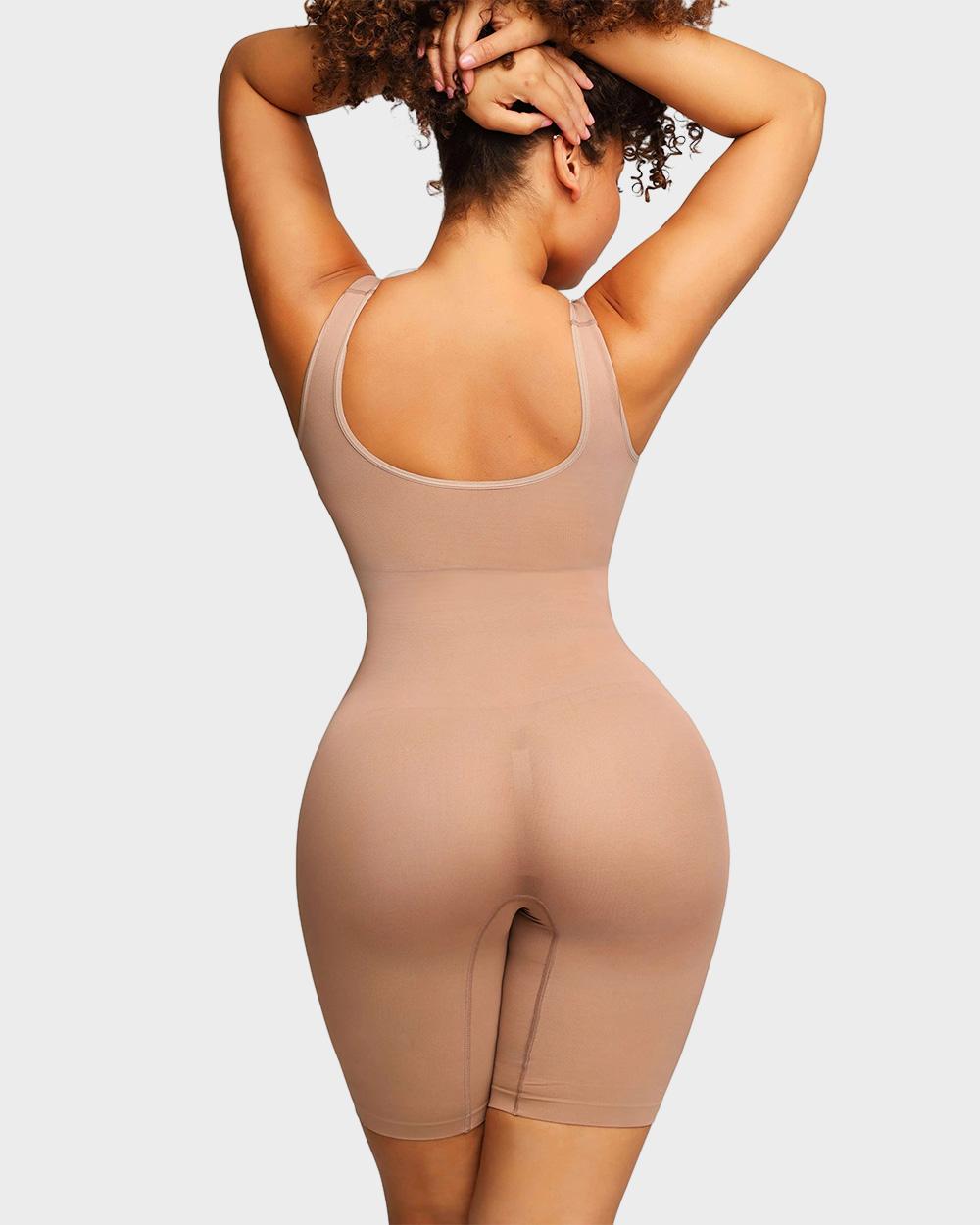 Seamless Sculpting Mid-Thigh Tummy Control Bodysuit - Heart of Haute