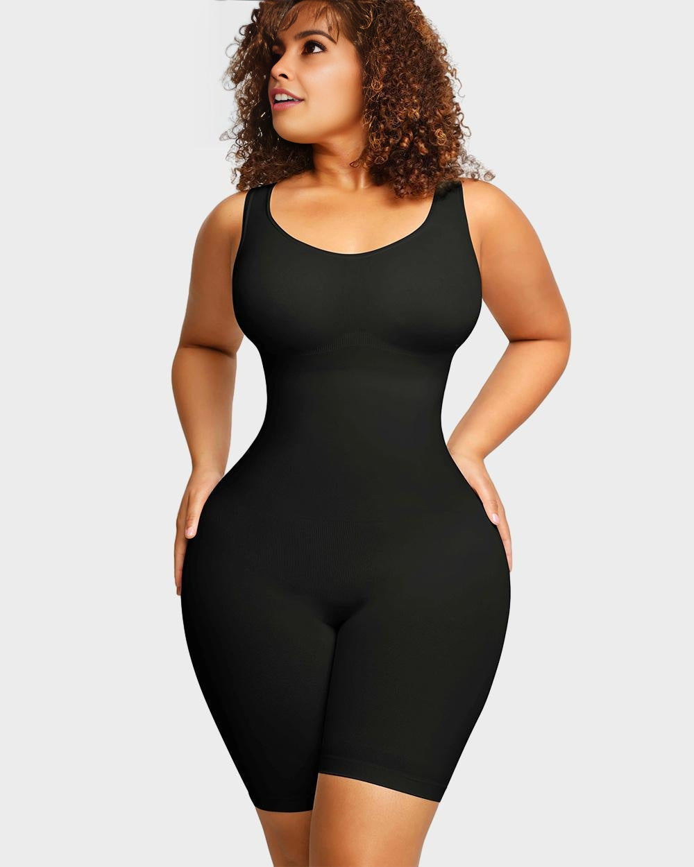 Seamless Sculpting Mid-Thigh Tummy Control Bodysuit - Heart of Haute