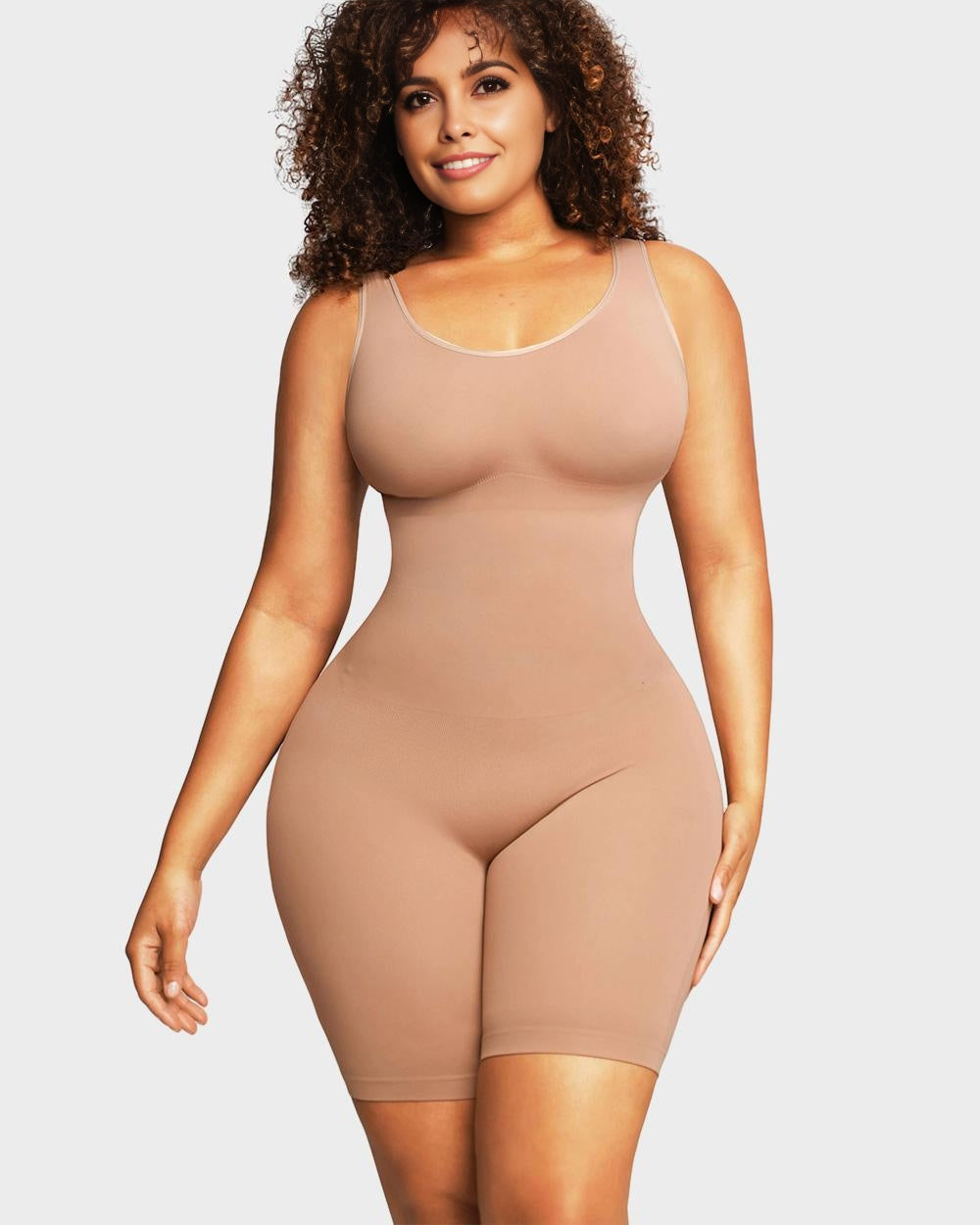 Seamless Sculpting Mid-Thigh Tummy Control Bodysuit - Heart of Haute