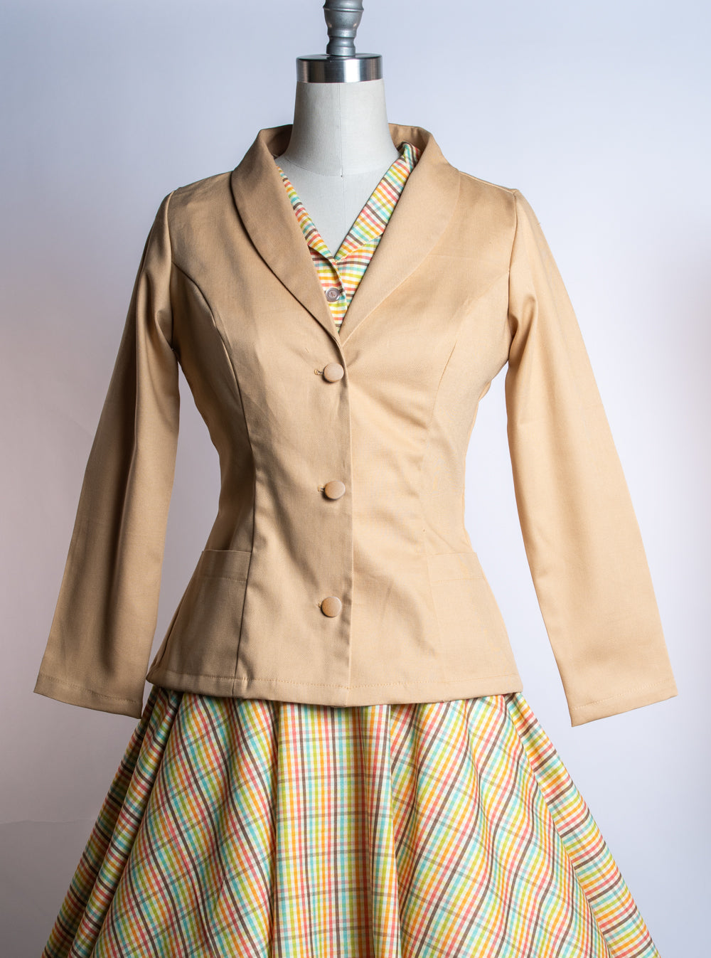 Made-To-Order: Working Girl Blazer- Canvas, Butterscotch - Heart of Haute