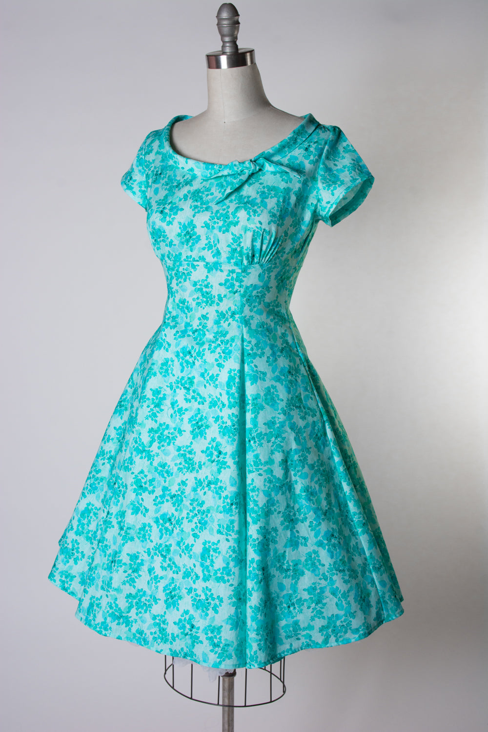 Beverly Dress-  Water Blossom, Teal *sale