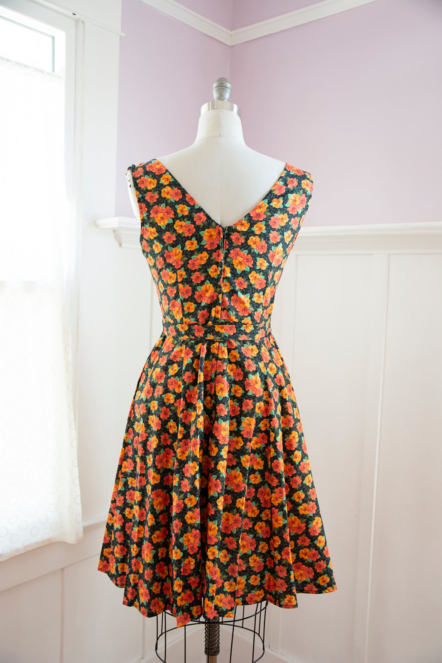Marie Dress - Orange Hibiscus *sale