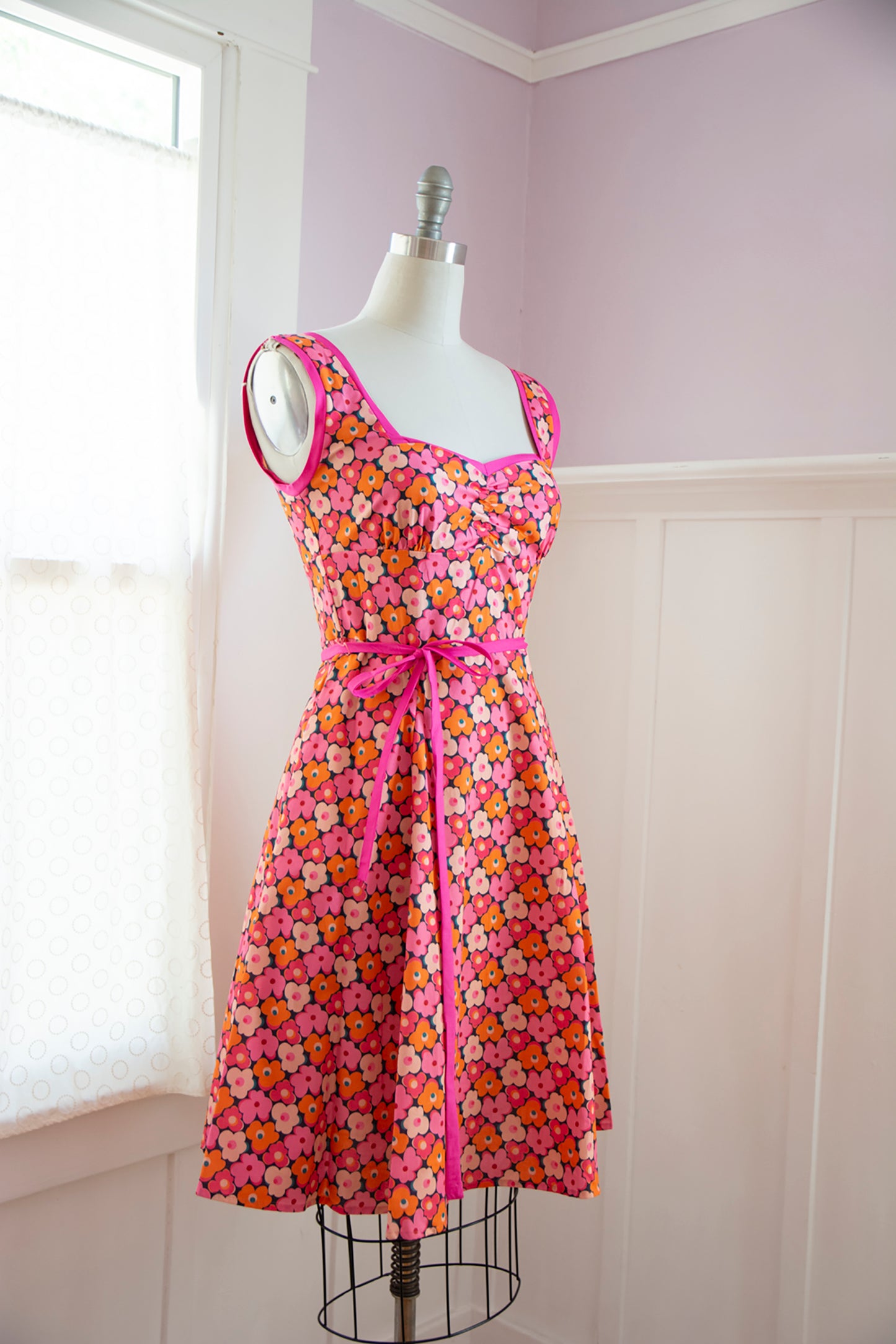 Sadie Dress- Pop Flower, Pink  *sale