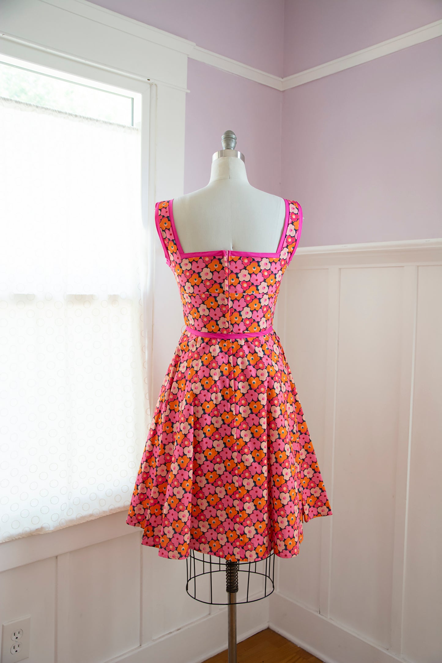 Sadie Dress- Pop Flower, Pink  *sale