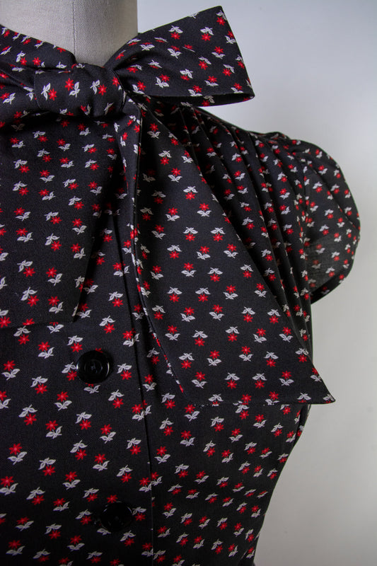 Estelle Blouse - Ditsy Flower, Black