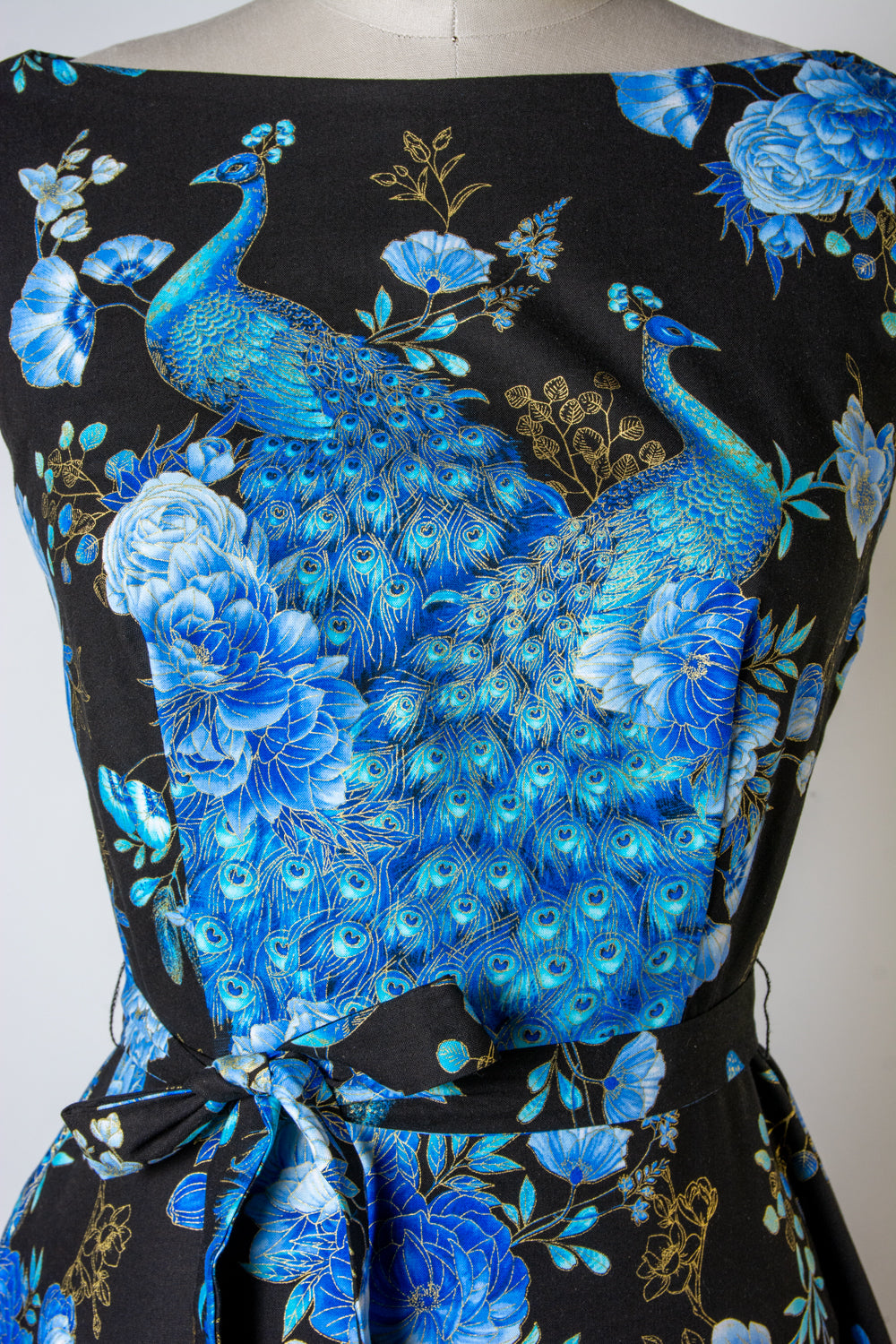 Monique Dress -  Peacock Duo in Blue