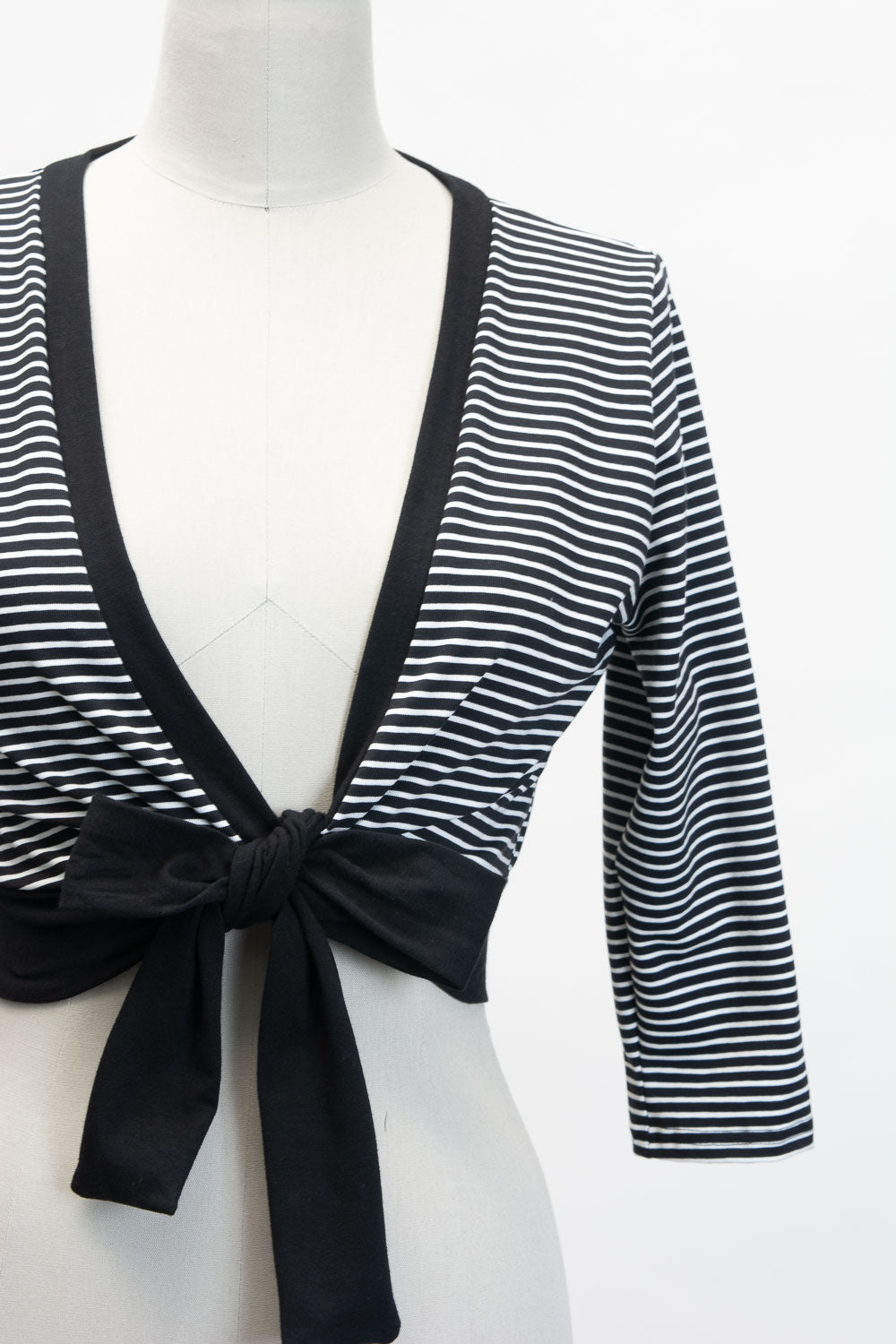 Sweet Sweater- Black & White Stripe