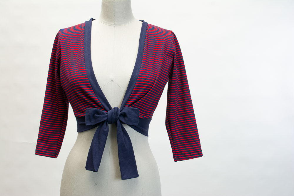 Sweet Sweater- Red & Navy Stripe *sale