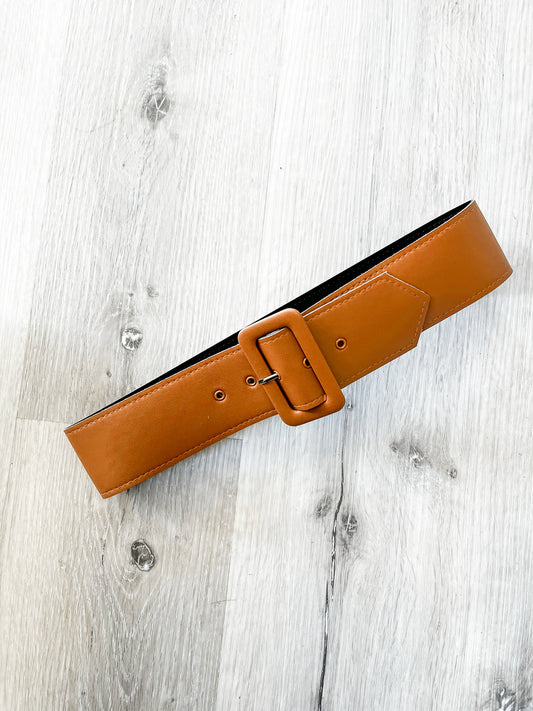 Grommet Belt - Vegan Leather, Camel